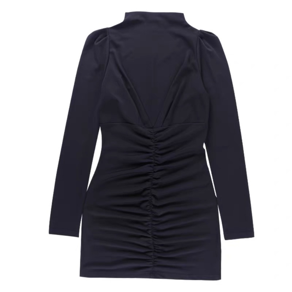 Black Ruched Dress